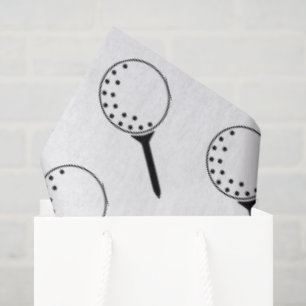 Papier Mousseline Golf Ball Tee Motif Classic Timeless Golf Fun