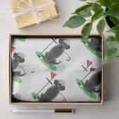 Papier Mousseline Golf Black Labrador Retriever Dog - mignonne (Cadeau)