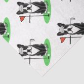 Papier Mousseline Golf Boston Terrier (noir) mignon chien (Détail)