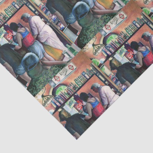 Papier Mousseline Golf Buffe, Budapest (Détail)