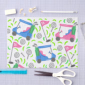 Papier Mousseline Golf rose bleu (Artisanat)