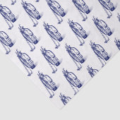 Papier Mousseline Golf Sac Golf Club Bleu (Détail)