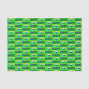 Papier Mousseline Golf Sports Hobby Green Golfer Teoff