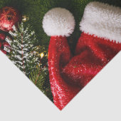 Papier Mousseline Golf sur thème de Noël sur gazon vert (Détail)