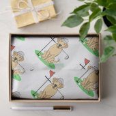 Papier Mousseline Golf Yellow Labrador Retriever (yaourt 3) Chien - (Cadeau)