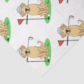 Papier Mousseline Golf Yellow Labrador Retriever (yaourt 3) Chien - (Détail)