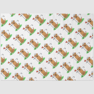 Papier Mousseline Golf Yellow Labrador Retriever (yaourt 5) Chien -