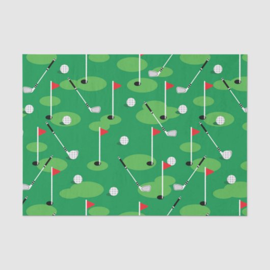 Papier Mousseline Golfers Verts (Recto)