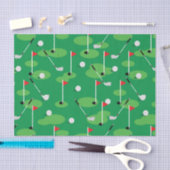 Papier Mousseline Golfeurs verts (Artisanat)