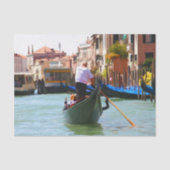 Papier Mousseline Gondolier À Venise Italie (Recto)