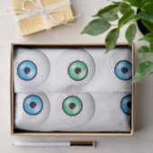 Papier Mousseline Goofy Blue et Green Eyeball Motif (Cadeau)