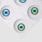 Papier Mousseline Goofy Blue et Green Eyeball Motif (Détail)