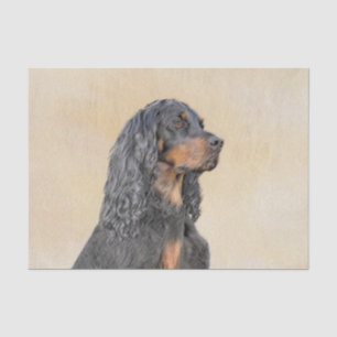 Papier Mousseline Gordon Setter Peinture - Joli art original chien