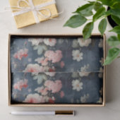 Papier Mousseline Gorgeous Flowers on a Dark Blue Background (Cadeau)