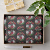 Papier Mousseline Goth Crâne avec fleurs rouges à motifs (Cadeau)