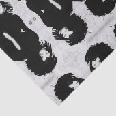 Papier Mousseline Goth Goddess Portrait Original Art Black White (Détail)