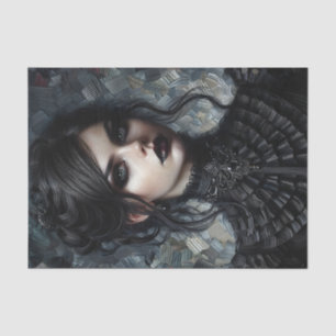 Papier Mousseline Goth Victorian Femme En Noir