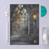 Papier Mousseline Gothic Arched Window by lamplight Decoupage (Artisanat)