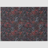 Papier Mousseline Gothic Black Cat & Dark Flowers Pattern  (Recto)