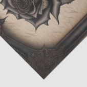 Papier Mousseline Gothic Black Flower Decoupage paper (Détail)