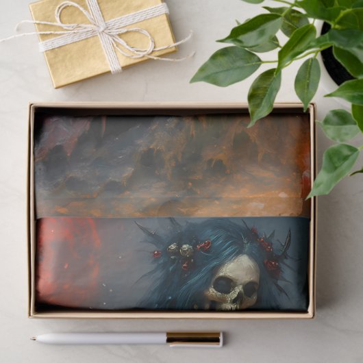 Papier Mousseline Gothic Christmas Bride | Dark Holiday Skeleton Art (Cadeau)