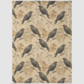 Papier Mousseline Gothic Crow Pattern Decoupage Tissue Paper (Recto)