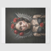 Papier Mousseline Gothic Rose Angel Decoupage (Recto)