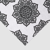 Papier Mousseline GOTHIC SOLEIL Noir Blanc Celtique noeuds (Détail)