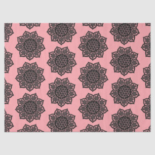 Papier Mousseline GOTHIC SUN Black Rose Celtic Knots Papier de tissu