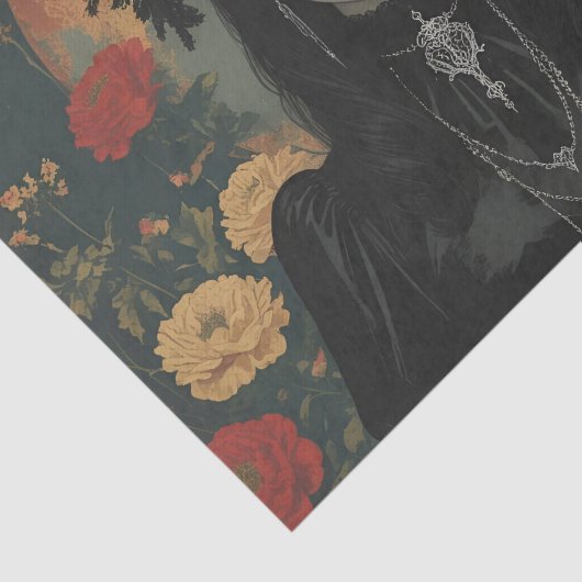 Papier Mousseline Gothic Valentine Decoupage Large (Détail)