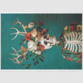 Papier Mousseline Gothique Antlers Unique Skeleton Skull Découpage (Recto)