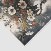 Papier Mousseline Gothique Baroque Floral Vase Argent Découpage (Détail)