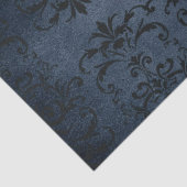 Papier Mousseline Gothique Blue Damask Series Design 11 (Détail)
