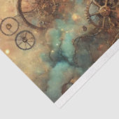 Papier Mousseline Gothique Cosmic Steampunk Cat Dream Decoupage (Détail)