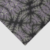 Papier Mousseline Gothique Damask Lavender Sage Fern Motif Craft (Détail)