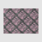 Papier Mousseline Gothique du crâne rose et noir (Recto)