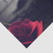 Papier Mousseline Gothique foncé Macabre Rose crâne (Détail)