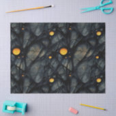 Papier Mousseline Gothique foncé Sentiment noir et jaune (Artisanat)