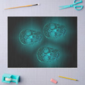 Papier Mousseline Gothique Gothique Turquoise Vert Cool Motif de peu (Artisanat)