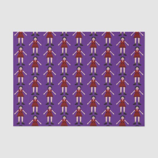 Papier Mousseline Gothique Halloween Vampire Lady Patterned (Recto)