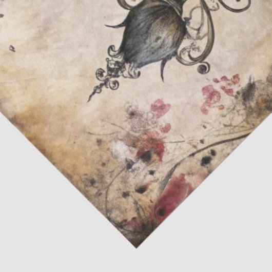 Papier Mousseline Gothique Junk Journal Series Design 3 (Détail)