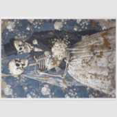 Papier Mousseline Gothique Mariage marié Groom Skeleton Decoupage (Recto)