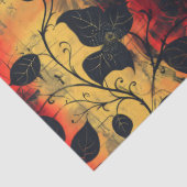 Papier Mousseline Gothique Noir Jaune Rouge (Détail)