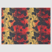 Papier Mousseline Gothique Noir Jaune Rouge (Recto)