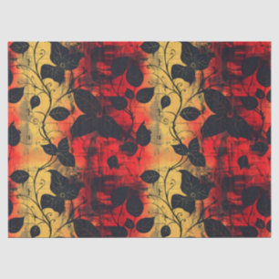 Papier Mousseline Gothique Noir Jaune Rouge