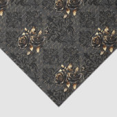 Papier Mousseline Gothique noir or rose damask élégant adulte (Détail)