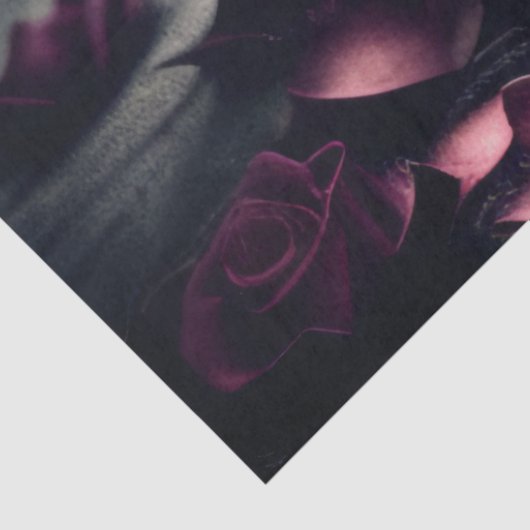 Papier Mousseline Gothique Rose foncé et crâne (Détail)