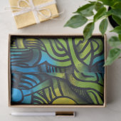 Papier Mousseline Gothique Sombre Sentiment Bleu Vert Jaune (Cadeau)