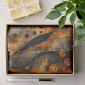 Papier Mousseline Gothique Sombre Sentiment Noir Jaune (Cadeau)