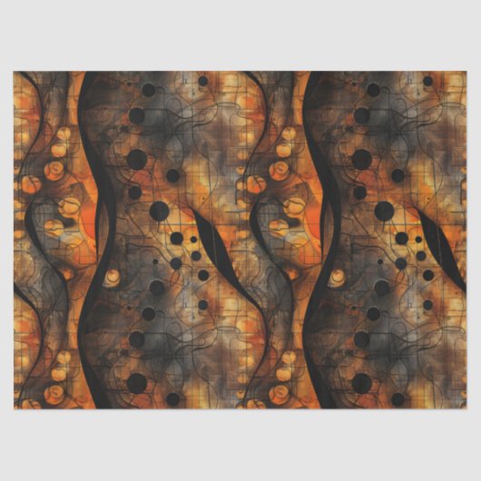 Papier Mousseline Gothique Sombre Sentiment Noir Jaune (Recto)